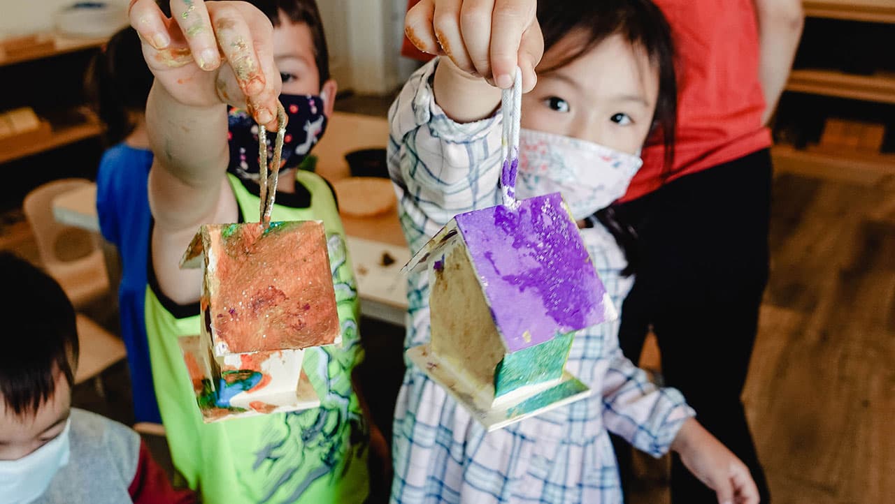 Children learning through discovery