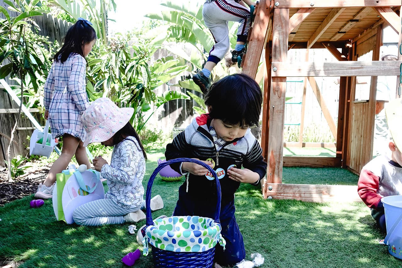 Children engaged in educational activities