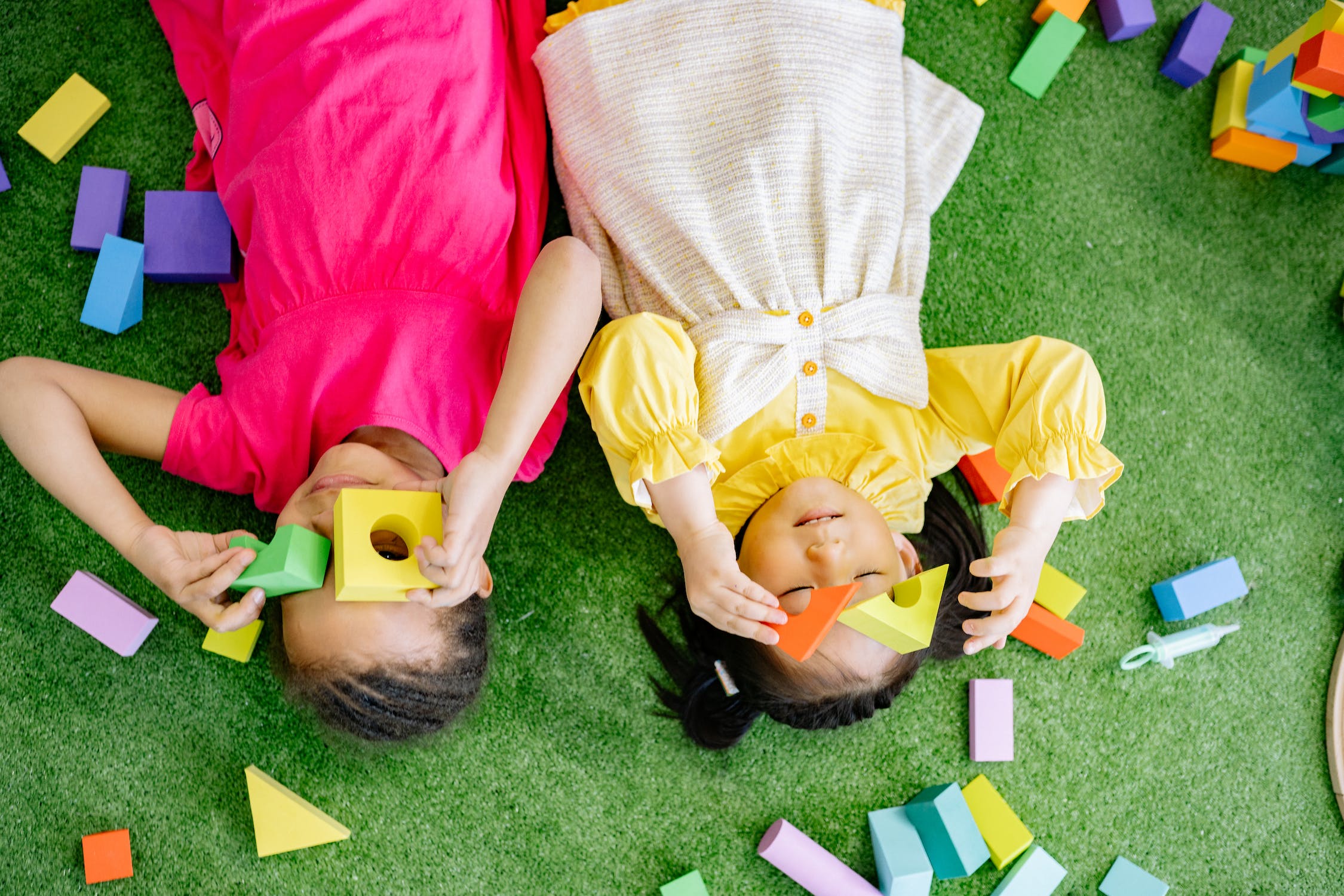 Children learning in Montessori environment